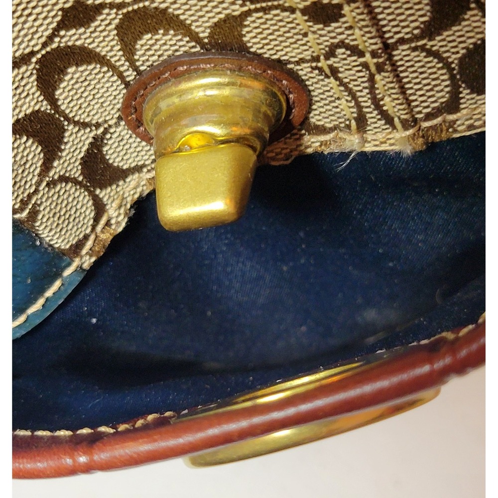 Vtg Coach Bleecker Legacy Patchwork Shoulder Bag Purse Hobo Boho - Read - Picture 14 of 17
